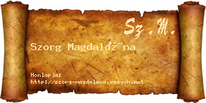 Szorg Magdaléna névjegykártya